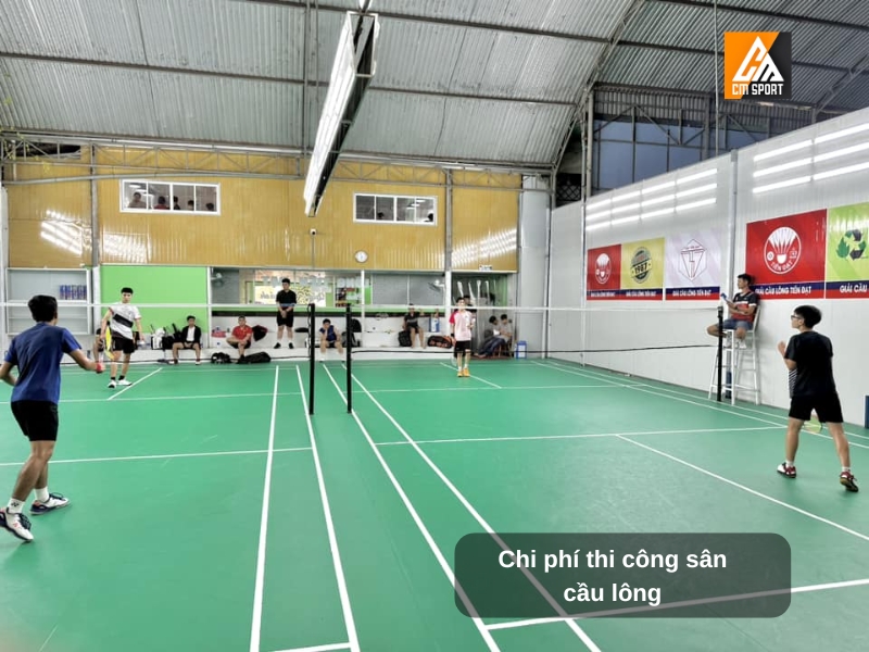 Bí quyết dự trù các yếu tố chi phí khi thi công sân cầu lông