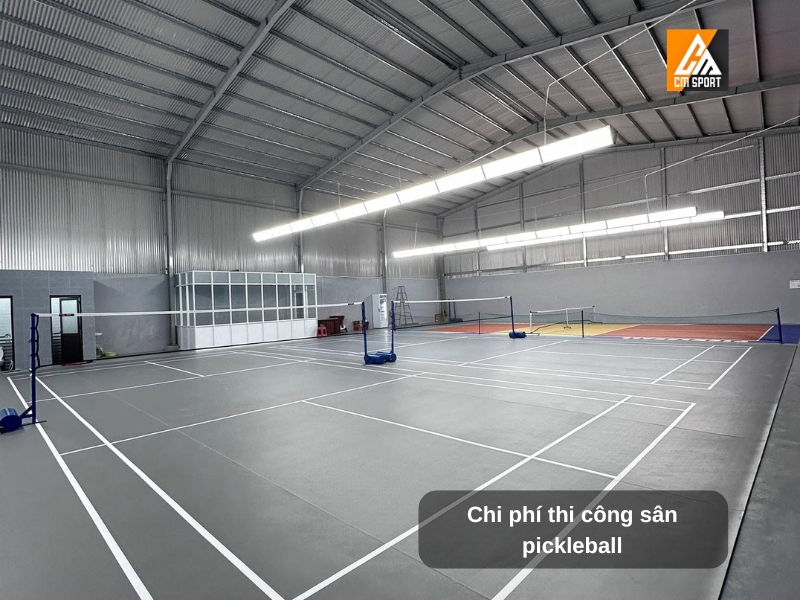 Các yếu tố chi phí khi thi công sân pickleball