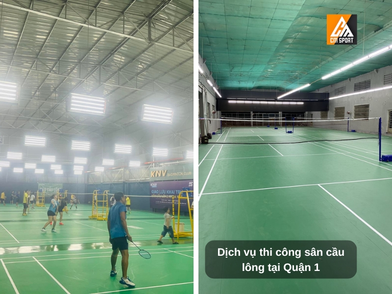 Dịch vụ thi công sân cầu lông tại Quận 1