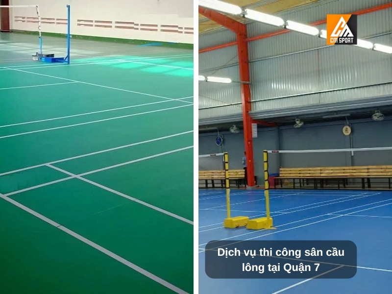 Dịch vụ thi công sân cầu lông tại Quận 7