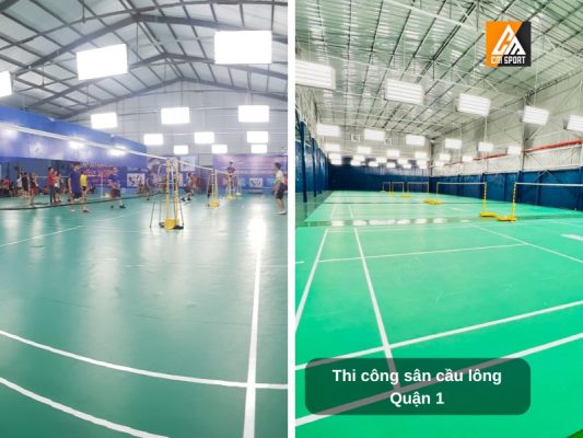Thi công sân cầu lông quận 1 với quy trình chuyên nghiệp