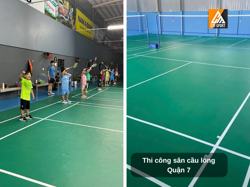 Giải pháp thi công sân cầu lông tại quận 7 tối ưu chi phí