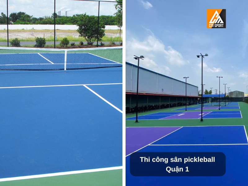 Thi công sân pickleball quận 1 chuyên nghiệp chuẩn BWF
